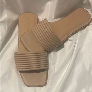 Torrid Women's Nude Slide Sandals - Sculpted Ribbed Strap